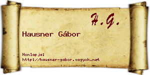 Hausner Gábor névjegykártya